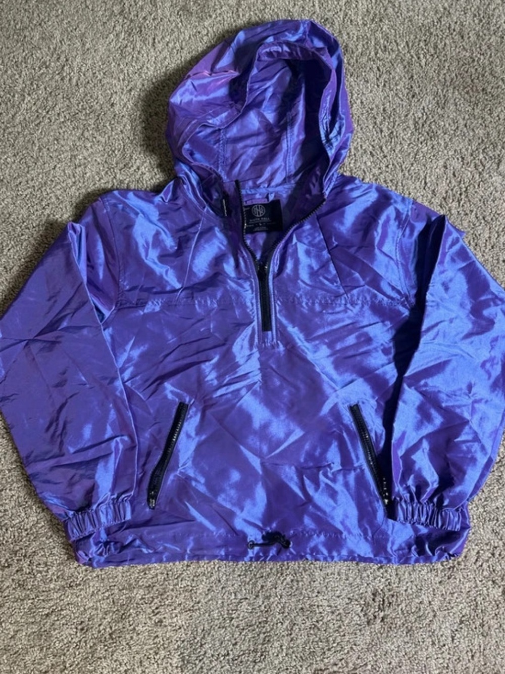 Women’s Two-Toned Purple Hooded Windbreaker